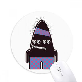 Dıythinker Evren ve Uzaylı Siyah Canavar Baskılı Yuvarlak Kaymaz Kauçuk Mouse Pad