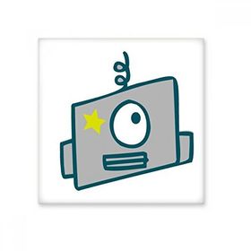 Dıythinker Evren ve Uzaylı Tek Gözlü Robot 10x10 cm Seramik Karo