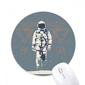 Dıythinker Evren ve Uzaylı Uzay Adamı Baskılı Yuvarlak Kaymaz Kauçuk Mouse Pad