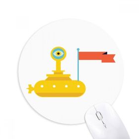 Dıythinker Evren ve Uzaylı Uzay Gemisi Baskılı Yuvarlak Kaymaz Kauçuk Mouse Pad