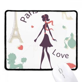 Dıythinker Eyfel Kulesi Paris Lady Fransa Simgesi Kaymaz Siyah Başlıklı Kenarlar