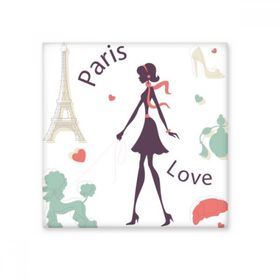 Dıythinker Eyfel Kulesi Paris Lady Fransa Simgesi Ulusal Bayrak Mimarisi Özel Manzara Seramik Bisk Fayans Dekorasyon 20x20 cm Seramik Karo