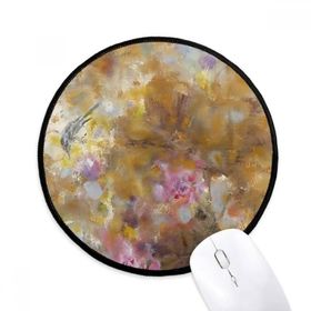 Dıythinker Eylül Lotus XJJ Yağlıboya Yuvarlak Kaymaz Mouse Pad