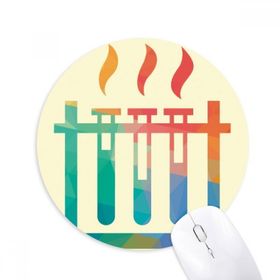 Dıythinker Farklı Sıcaklıklar Test Tüpü Kimya Baskılı Yuvarlak Kaymaz Kauçuk Mouse Pad
