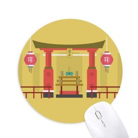 Dıythinker Fener Anma Gateway China Town Baskılı Yuvarlak Kaymaz Kauçuk Mouse Pad