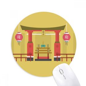 Dıythinker Fener Anma Gateway China Town Baskılı Yuvarlak Kaymaz Kauçuk Mouse Pad
