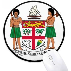 Dıythinker Fijil Okyanusya Ulusal Amblem Yuvarlak Kaymaz Mouse Pad