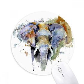 Dıythinker Fil Boyalı Kişilik Hayvan Baskılı Yuvarlak Kaymaz Kauçuk Mouse Pad