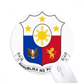 Dıythinker Filipinler Asya Ulusal Amblem Baskılı Yuvarlak Kaymaz Kauçuk Mouse Pad
