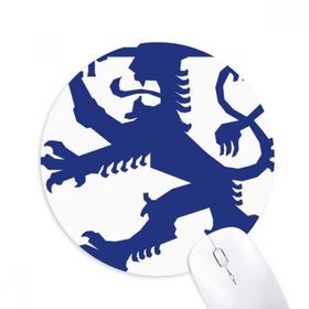 Dıythinker Finlandiya Ulusal Amblem Ülke Sembolü Baskılı Yuvarlak Kaymaz Kauçuk Mouse Pad