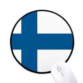 Dıythinker Finlandiya Ulusal Bayrağı Avrupa Ülke Yuvarlak Kaymaz Mouse Pad