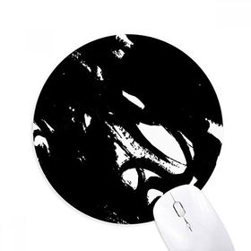 Dıythinker Fırça İşi Düzensiz Doku Baskılı Yuvarlak Kaymaz Kauçuk Mouse Pad