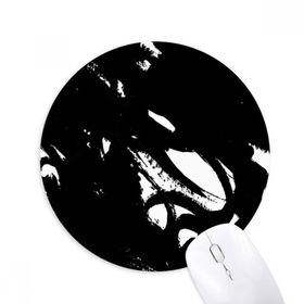 Dıythinker Fırça İşi Düzensiz Doku Baskılı Yuvarlak Kaymaz Kauçuk Mouse Pad