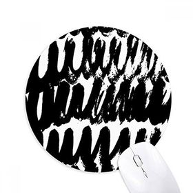 Dıythinker Fırça İşi Eğri Doku Baskılı Yuvarlak Kaymaz Kauçuk Mouse Pad