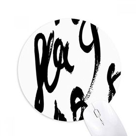 Dıythinker Fırça İşi Grafik Sense Doku Baskılı Yuvarlak Kaymaz Kauçuk Mouse Pad