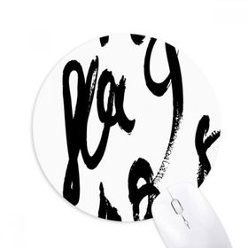 Dıythinker Fırça İşi Grafik Sense Doku Baskılı Yuvarlak Kaymaz Kauçuk Mouse Pad