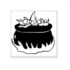 Dıythinker Fire Happy Fear Cadılar Bayramı Seramik Bisque Fayans 10x10 cm Seramik Karo