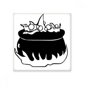 Dıythinker Fire Happy Fear Cadılar Bayramı Seramik Bisque Fayans 10x10 cm Seramik Karo