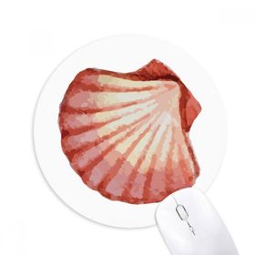 Dıythinker Fisto Deniz Yaşamı Kırmızı İllüstrasyon Baskılı Yuvarlak Kaymaz Kauçuk Mouse Pad