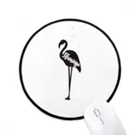 Dıythinker Flamingo Siyah ve Beyaz Hayvan Yuvarlak Kaymaz Mouse Pad