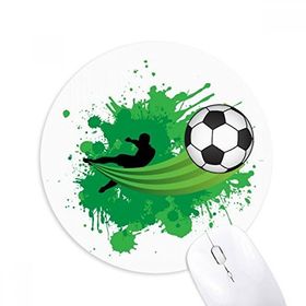Dıythinker Fly Soccer Futbol Spor Baskılı Yuvarlak Kaymaz Kauçuk Mouse Pad