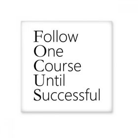 Dıythinker Follow Successful Quote Seramik Bisque Fayans 10x10 cm Seramik Karo