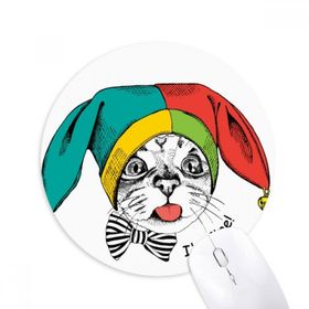 Dıythinker Foolscap I'm Fine Cat Protect Animal Baskılı Yuvarlak Kaymaz Kauçuk Mouse Pad