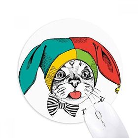 Dıythinker Foolscap I'm Fine Cat Protect Animal Baskılı Yuvarlak Kaymaz Kauçuk Mouse Pad