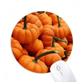 Dıythinker Fotoğraf Taze Balkabağı Resim Doğa Baskılı Yuvarlak Kaymaz Kauçuk Mouse Pad
