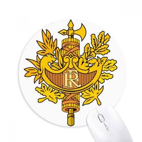 Dıythinker Fransa Avrupa Ulusal Amblem Baskılı Yuvarlak Kaymaz Kauçuk Mouse Pad