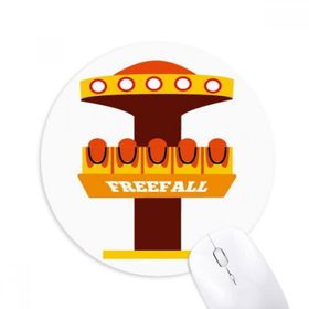 Dıythinker Free Fall Eğlence Parkı Renkli İllüstrasyon Baskılı Yuvarlak Kaymaz Kauçuk Mouse Pad