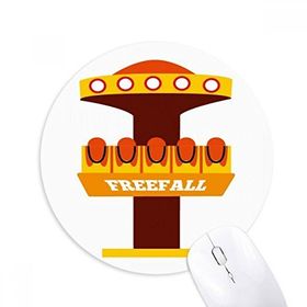 Dıythinker Free Fall Eğlence Parkı Renkli İllüstrasyon Baskılı Yuvarlak Kaymaz Kauçuk Mouse Pad