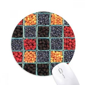 Dıythinker Fresh Berry Meyve Resim Doğa Fotoğraf Baskılı Yuvarlak Kaymaz Kauçuk Mouse Pad