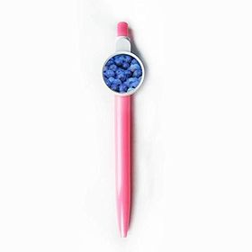 Dıythinker Fresh Blueberry Tropical Meyve Resim Geri Çekilebilir Mavi Tükenmez Kalem