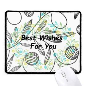 Dıythinker Fresh Flowers Leaves Drawing Best Wish Kaymaz Siyah Başlıklı Kenarlar