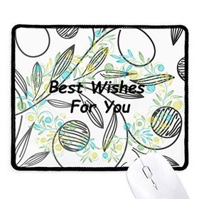 Dıythinker Fresh Flowers Leaves Drawing Best Wish Kaymaz Siyah Başlıklı Kenarlar