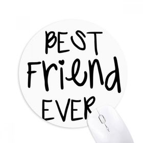 Dıythinker Friendship Best Friend Ever Kelimeler ar Baskılı Yuvarlak Kaymaz Kauçuk Mouse Pad