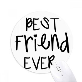 Dıythinker Friendship Best Friend Ever Kelimeler ar Baskılı Yuvarlak Kaymaz Kauçuk Mouse Pad