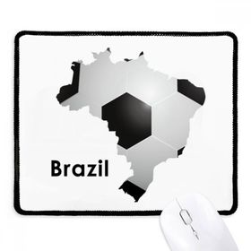 Dıythinker Futbol Brezilya Haritası Şekilli Brezilya Slogan Kaymaz Siyah Başlıklı Kenarlar