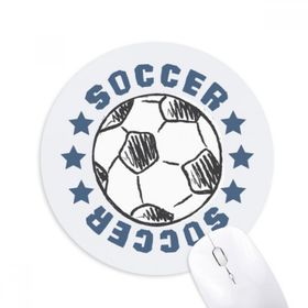 Dıythinker Futbol Spor Çizim Baskılı Yuvarlak Kaymaz Kauçuk Mouse Pad