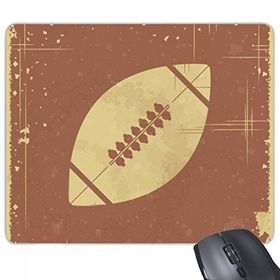 Dıythinker Futbol Spor İllüstrasyon Kahverengi Desen Kaymaz Kauçuk Mouse Pad