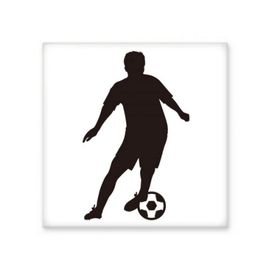 Dıythinker Futbol Spor Silüeti Seramik 10x10 cm Seramik Karo