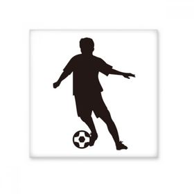 Dıythinker Futbol Sporları futbol Silüeti Seramik 10x10 cm Seramik Karo