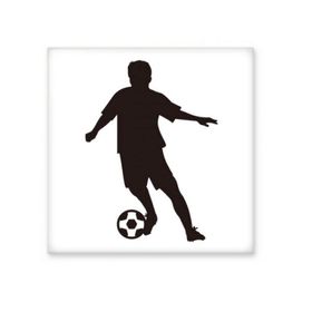 Dıythinker Futbol Sporları futbol Silüeti Seramik 10x10 cm Seramik Karo