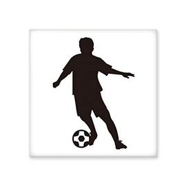Dıythinker Futbol Sporları futbol Silüeti Seramik 10x10 cm Seramik Karo