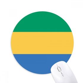 Dıythinker Gabon Ulusal Bayrak Afrika Ülke Baskılı Yuvarlak Kaymaz Kauçuk Mouse Pad