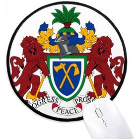 Dıythinker Gambiya Afrika Ulusal Amblem Yuvarlak Kaymaz Mouse Pad