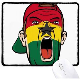 Dıythinker Gana Bayrağı Yüz Makyaj Maskesi Çığlık Kap Kaymaz Mouse Pad