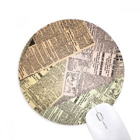 Dıythinker Gazete Damar Desenli Arka Plan Baskılı Yuvarlak Kaymaz Kauçuk Mouse Pad