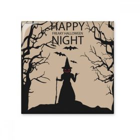 Dıythinker Gece Hayalet Korku Cadılar Bayramı Balkabağı Seramik 10x10 cm Seramik Karo